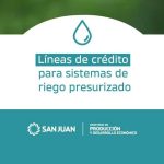Línea de créditos para la incorporación de sistemas de riego presurizado